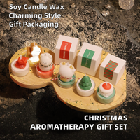 Kerstmis 2026 Limited Gift Set Schattige Aromatherapie Wax Tea Candle Fruitpatroon Sojawas Blokjes in Cadeaudoos voor Vriendinnen