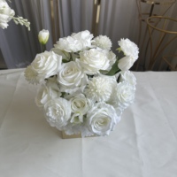 IFG Nouveau Design Petit 35cm Diamètre Boule De Fleur Blanche Arrangement De Centres De Mariage
