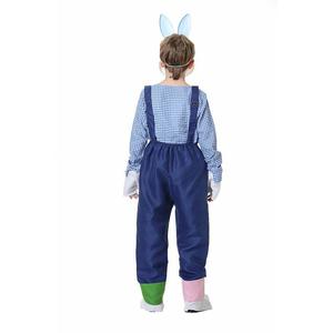 Costume de lapin pour garçon, combinaison bleue à manches longues, tenue de cosplay d'Halloween, 8-13 ans - Product Image 3
