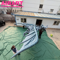 Dragon volant gonflable sur mesure avec dents pointues, décoration durable pour la promotion commerciale