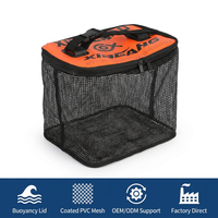 Nouvel Arrivage Panier Flottant Carré pour Poissons Pliable Revêtu de PVC Accessoires de Pêche