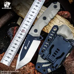 KARAMBIT HIGH-END DC53 STEEL SCORPION CLAW KNIFE OUTDOOR SURVIVAL WITH  SHEATH