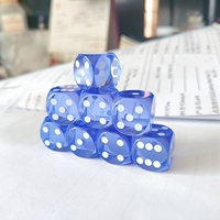 Jeu de mini dés en vrac D6 personnalisé de 12mm Ensembles cube en métal en plastique transparent coloré Coins arrondis pour jeux de société Boîte en métal