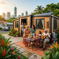 Maison modulaire de luxe personnalisée en kit, extensible, 2, 3 ou 4 chambres, avec cuisine, petite villa portable et toilettes