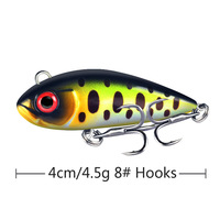 Leurre de pêche VIB mini ABS 4cm 4.5g, 6 couleurs, type crayon, pour la pêche au bar, au tilapia et en eau salée