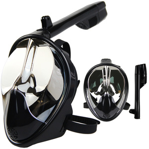 Masque de plongée intégral Hhao Sport, électroplaqué, irisé, à une seule vitre, équipement de plongée en apnée, ajustement universel - Product Image 3