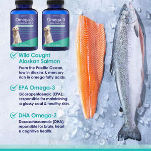 Minyak Ikan Liar Omega-3 untuk Anjing 60 Softgel EPA & DHA untuk Kulit, Bulu, & Sendi yang Sehat, Minyak Pendukung Kulit & Bulu Anjing - Product Image 4