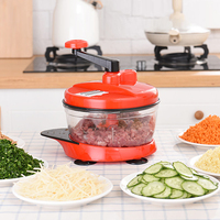 Multifunctionele Handmatige Food Processor Swift Food Groentechopper Met Roestvrijstalen Messen Plastic Opp Bag Keukenbenodigdheden