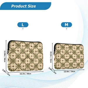 New Arrival Custom Checked Floral Print <b>Computer</b> Messenger Laptop <b>Accessories</b> Grid Protective Case Laptop Sleeve - Product Image 6