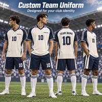 Maillot de football personnalisé décontracté pour supporters, maillot de football entièrement sublimé, uniforme d'équipe de football, club OEM