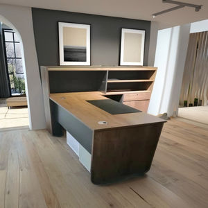 Escritorio de oficina ejecutivo moderno de lujo, muebles de madera de alta calidad con diseño extensible duradero para oficina en casa - Product Image 6