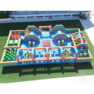 Área de juegos inflable para exteriores personalizable de grado comercial, Combo divertido temático de dibujos animados para niños, suministro de fábrica, castillo inflable para fiestas - Product Image 3