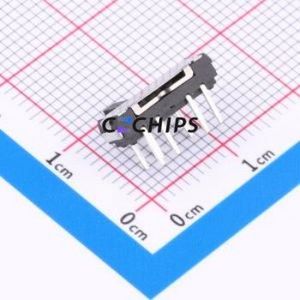 MSK-23D18G4 051 Slide Switch DIP Switch Double Pole Three Throw Rectangle Pin Header PC Pin Right Angle Insert - Product Image 2