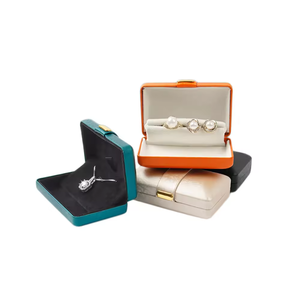 Manufacturer's direct supply of high-end customized logo luxury Pu <b>leather</b> jewelry box ring box - Product Image 4