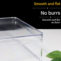 Grande boîte d'emballage carrée épaisse de qualité alimentaire à haute transparence avec couvercle pour tiramisu, desserts, salades et snacks à emporter