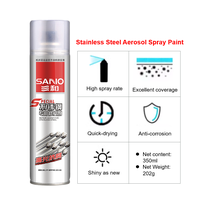 Peinture en aérosol chromée SANVO, haute brillance, revêtement liquide avec protection contre la corrosion intense pour la réparation d'appareils électroménagers, bricolage, art métallique