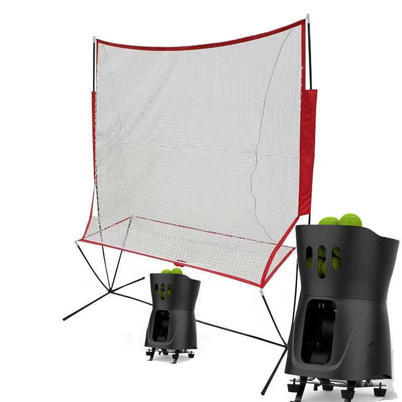 Pt-mini-pro 65+ Portable Tennis Training Net Collecting & Serve Machine With ABS For Home/Outdoor Use Tennis Practice Partner