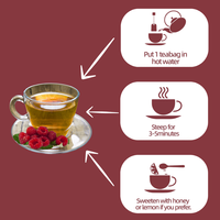 Té de Hojas de Frambuesa Roja 100% Puro y Fresco, 1.5g, 30 Bolsitas de Té, Calidad Superior, para el Ciclo Menstrual, Calentar el Útero, Fertilidad Femenina, Dos Veces al Día
