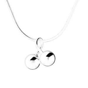 Collar con colgante de cereza de plata S925, estilo coreano minimalista, cadena para clavícula, regalo para mujer, joyería de moda. - Product Image 5