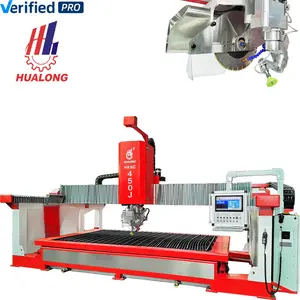 HUALONG machinery multifunctional sawjet Italy software cnc water jet cutters and bridge saw 5 axis granite cutting machine