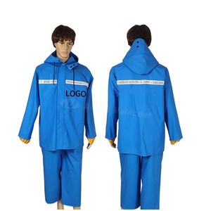 Veste haute visibilité en PVC et polyester, combinaison <span class=keywords><strong>de</strong></span> <span class=keywords><strong>pluie</strong></span> imperméable, manteau imperméable, pantalon <span class=keywords><strong>de</strong></span> pêche robuste pour homme - Product Image 2