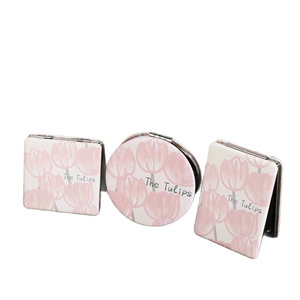Tulip Makeup Mirror Double Sided Detail Mirror Portable Foldable Handheld Small Mirror Girls Makeup Tools