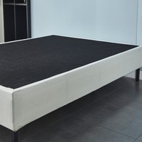 Base de lit souple minimaliste personnalisable, cadre de lit moderne en tissu à profil bas, design confortable et durable pour matelas