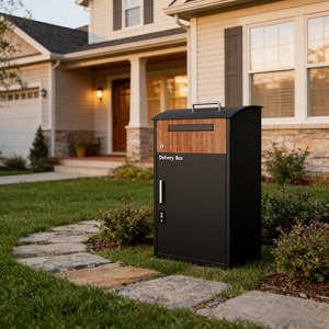 कोडेड लॉक एंटी-चोरी मेलबॉक्स के साथ स्टील पार्सल डिलीवरी बॉक्स के बाहर - Product Image 4