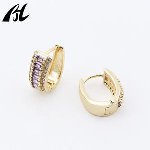 C-339,C-584 Trendy <strong>Gold</strong> <strong>Hoop</strong> <strong>Earrings</strong> For Women Colorful Gemstones Luxury Statement Drop <strong>Earrings</strong> Luxury Gift - Product Image 5