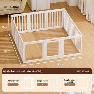 Recinto per Cani e Gatti 8+2 80*90*60cm, Moderno e Pieghevole, in Plastica, con Porta di Sicurezza, per Interni ed Esterni, Portatile - Product Image 6