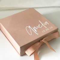 Caja de Regalo Magnética Rosa de Lujo Personalizada con Logotipo en Lámina Dorada, Caja Rígida con Tapa Abatible para Empaque de Cosméticos y Productos de Belleza
