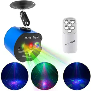Mini Portable DJ Disco Stage Laser Light Remote Control LED Projector RGB 3 Lens 48 Patterns Party Lights 1 buyer