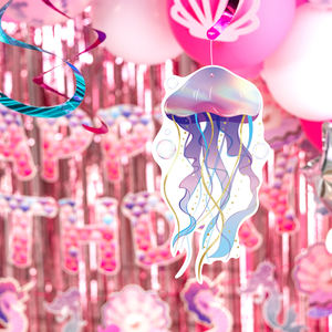 <span class=keywords><strong>Sirena</strong></span> colgante remolino Banner decoraciones <span class=keywords><strong>sirena</strong></span> cola delfín techo colgante remolino conjunto decoraciones para niños hogar Baby Shower - Product Image 4