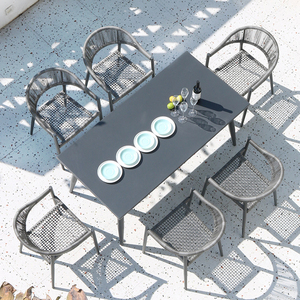 libre lado <span class=keywords><strong>muebles</strong></span> para <span class=keywords><strong>el</strong></span> patio trasero 4 plazas de plástico tejido de mimbre de mesa de bar y Taburetes - Product Image 2