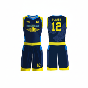 Vente en gros de maillots de basket-ball en maille à sublimation pour hommes adultes personnalisés ensemble de maillots de basket-ball pour hommes - Product Image 1