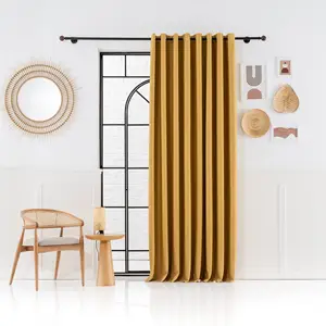 Hot Selling 16 Colors Extra Long Blackout Curtains Thermal For Bedroom And Living Room