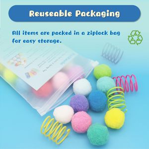 BaiKevin Boules Pompon pour Chat 1,2 Pouces Jouet Interactif en Peluche Douce pour Chats Anti-ennui - Product Image 6