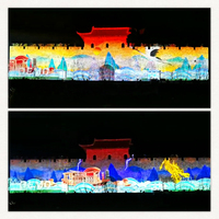 Proyección holográfica 3D personalizada Proyector arquitectónico de mapeo remoto de video 3D para exteriores