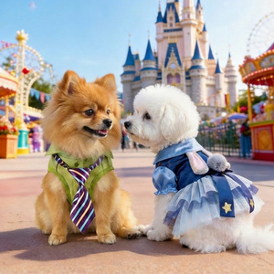 Divertido Disfraz <span class=keywords><strong>de</strong></span> Princesa para Perro, Estilo Película, Falda Tutú, Chaleco para <span class=keywords><strong>Cachorros</strong></span>, Conejos y Gatos, Ropa <span class=keywords><strong>de</strong></span> Fiesta para Perros Pequeños, Lavable, Poliéster - Product Image 1