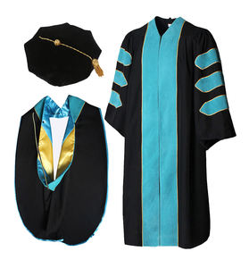 Wovewoven PreschoolアカデミックアダルトマットモーターボードクラシックバチェラーPhDエデュケーションアカデミックガウンネイビーブルーとフードとタム - Product Image 4