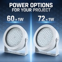كشاف LED خارجي بقوة 60 واط و72 واط، إضاءة عالية الطاقة لواجهات المباني وتنسيق المناظر الطبيعية