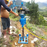 Machine de forage portable à moteur thermique pour sondage géologique et forage de puits d'eau, profondeur de forage max. 30 m