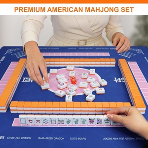 Exquisito Juego de Mahjong Americano de 12 Pulgadas con 166 Fichas Grandes y Estuche Portátil para Viajes y Noches de Juego en Familia - Product Image 6