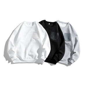 Venta al por mayor de fábrica, suéter suelto Unisex, sudadera de cuello redondo, sudaderas con capucha y sudaderas de alta calidad para hombres - Product Image 1