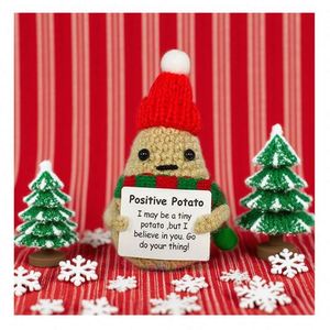 Poupée tricotée Crochet Encouragement Appréciation Animaux en peluche Crochet Cheer Cadeaux positifs Jouets en gros - Product Image 6