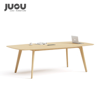 Mesa de Conferencia Moderna de Diseño Simple y Duradera, de Madera, para 6 Personas, Mesa de Reuniones para Oficina, Escuela u Hospital