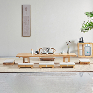Juegos de <span class=keywords><strong>restaurante</strong></span> de mesa de café <span class=keywords><strong>Tatami</strong></span> de madera baja tradicional minimalista de estilo japonés - Product Image 2