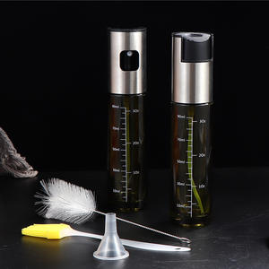 Juego de Botellas de Aceite de Vidrio con Presión para Cocina, 304 Blackout, con Escala Visible, Reutilizables, de Acero Inoxidable - Product Image 3