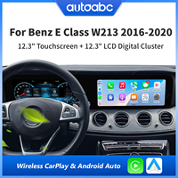 Autoradio Android Autoabc Dual 12.3"+12.3" NTG5.5 avec écran tactile Carplay, tableau de bord numérique, Mercedes-Benz Classe E W213