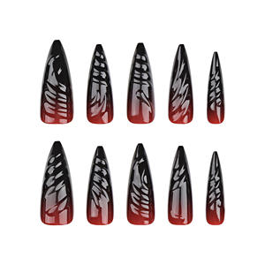 Vente en gros 2025 Halloween 3D Nail Art tridimensionnel Design chauve-souris araignée américaine européenne 24 pièces ongles artificiels" - Product Image 5